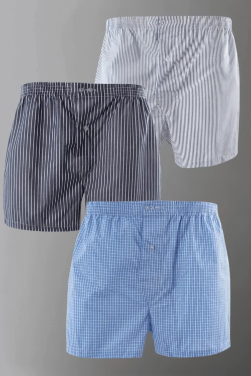 Boxer shorts 100% algodón tejido mixto estampado ENRICO COVERI (3uds) - LADYC