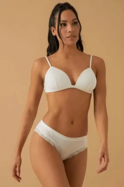 (3pcs) Low-waisted cotton and modal briefs with JADEA lace