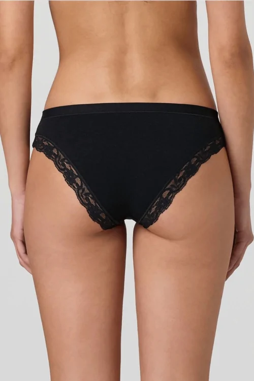 (3pcs) Slip taille basse en coton et modal avec dentelle JADEA