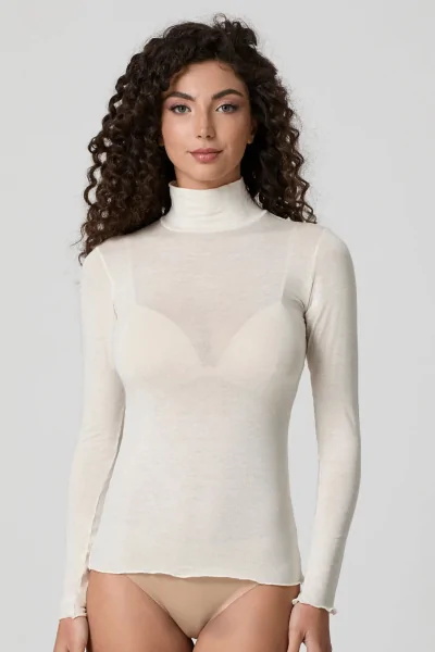 JADEA - LADYC Rollkragenpullover aus weichem Modal und Kaschmir