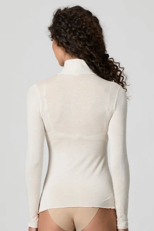 JADEA - Pull col roulé LADYC en modal et cachemire doux au toucher