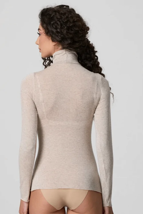 JADEA - LADYC Rollkragenpullover aus weichem Modal und Kaschmir