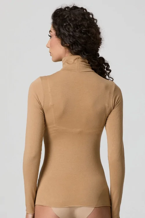 JADEA - Pull col roulé LADYC en modal et cachemire doux au toucher