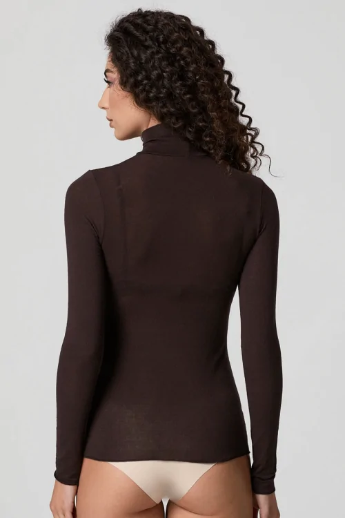 JADEA - Pull col roulé LADYC en modal et cachemire doux au toucher