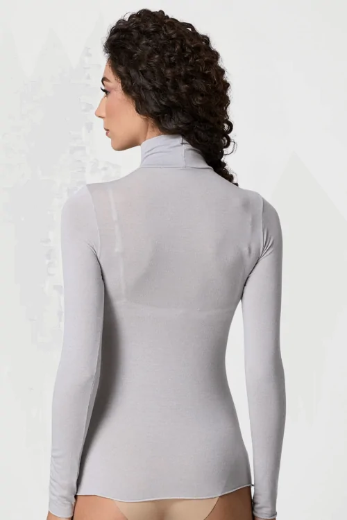 JADEA - Pull col roulé LADYC en modal et cachemire doux au toucher