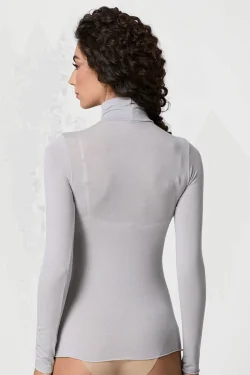 JADEA - Pull col roulé LADYC en modal et cachemire doux au toucher