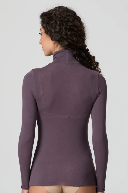 JADEA - Pull col roulé LADYC en modal et cachemire doux au toucher