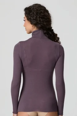 JADEA - Pull col roulé LADYC en modal et cachemire doux au toucher