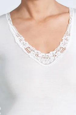 Maglia lana seta con pizzo – Calda e invisibile sotto i vestiti