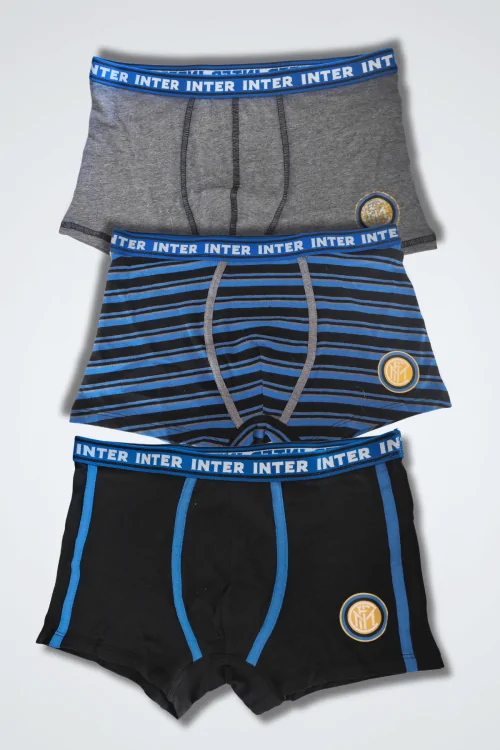 COTONE ELASTICO – Boxer Ragazzo Squadre Calcio Milan Inter Juventus – (3pz)