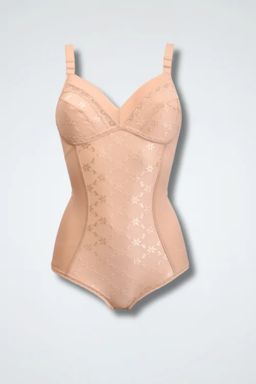 Body gainant classique – Bonnets en coton et broderie élégante