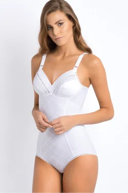 Body gainant classique – Bonnets en coton et broderie élégante