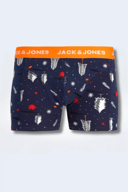 Ensemble de 3 boxers Jack & Jones – Motif neige, confort chaud