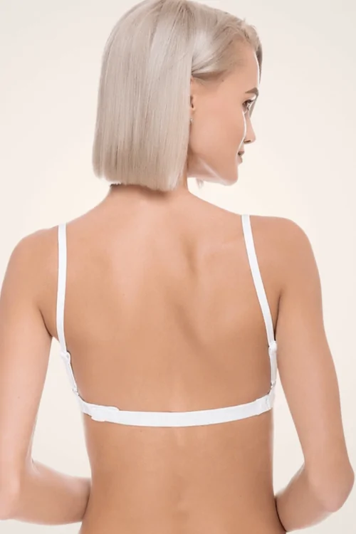 Invisible bra with support and interchangeable straps