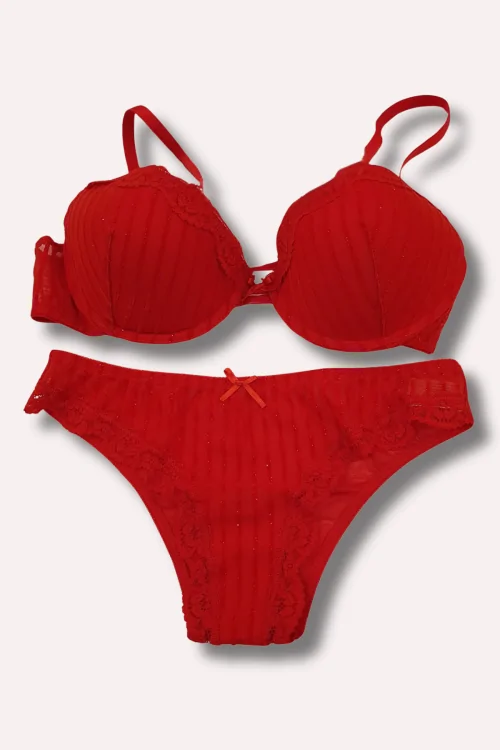 Coordinato rosso glitter – Elegante, sensuale, confortevole