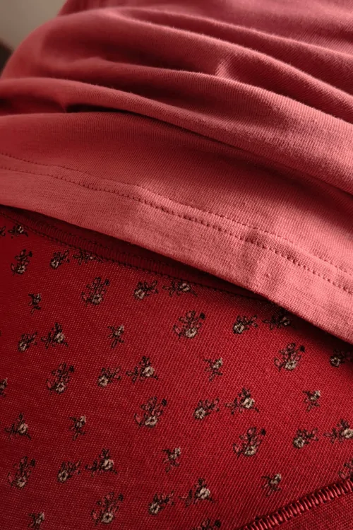 Ensemble 2 pièces assorti – Coton confortable, couleur bordeaux