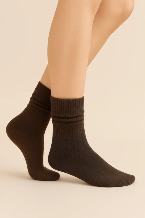 Calcetines de invierno con puño de lana y alpaca para mujer - LADYC