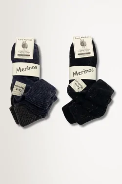 Pack de 4 pares de calcetines de merino: calidez natural, sin opresión