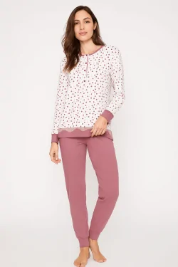 Damen-Baumwollpyjamas – warm, bequem und 100 % natürlich