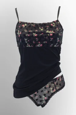 Floral top and brief set – Elegance and comfort