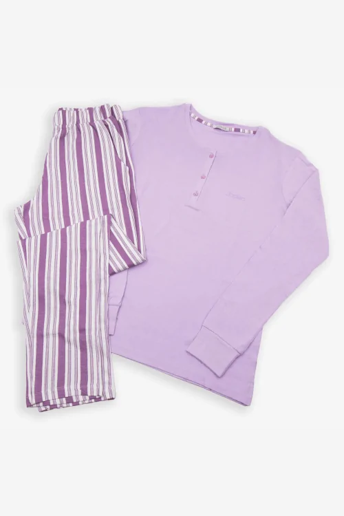 Pyjama en coton pour femme avec boutons – frais et confortable