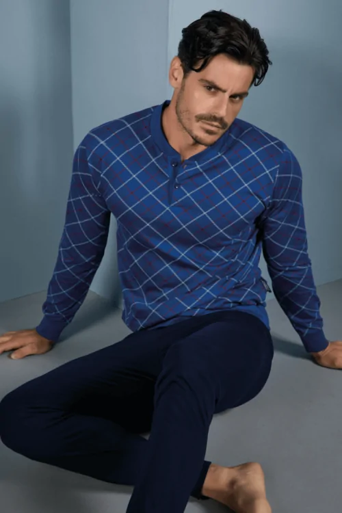 Pyjama en coton frais pour homme – Confortable et respirant