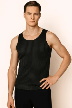 Camiseta de tirantes de lino escocés para hombre: no se deforma, máxima comodidad