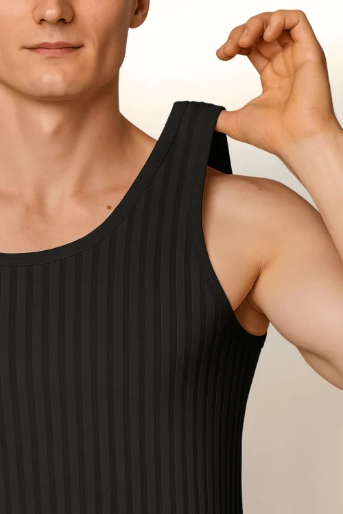 Débardeur en lin écossais pour homme – Indéformable, confort maximal