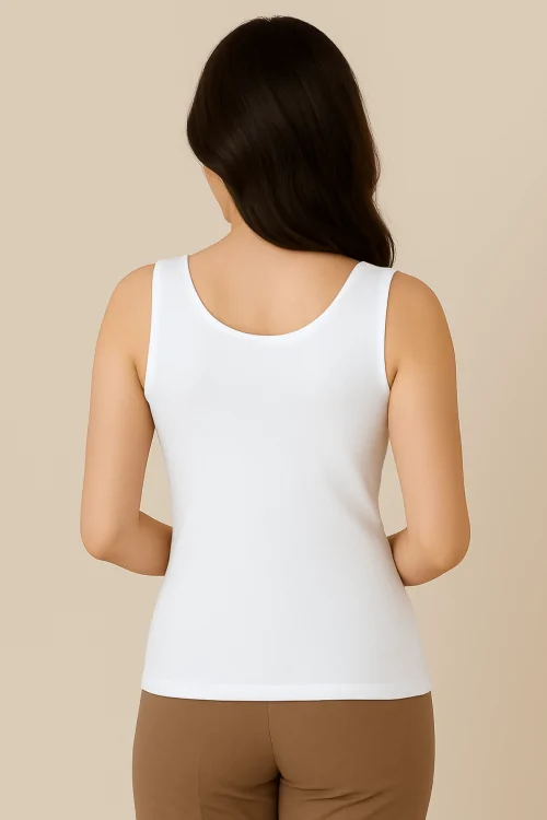 Camiseta de tirantes de algodón natural para mujer: no aprieta, no irrita