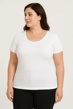 T-shirt en coton pour femme, jusqu'à la taille 5XL – Confortable et respirant