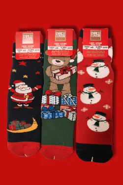Calcetines navideños antideslizantes para niños: cálidos, seguros y divertidos