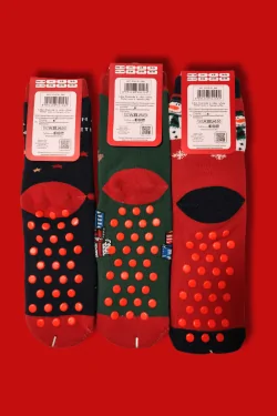 Calcetines navideños antideslizantes para niños: cálidos, seguros y divertidos