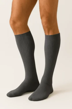 Chaussettes hygiéniques longues et confortables pour hommes - Coton chaud, lot de 3 paires