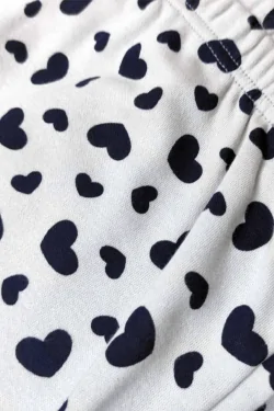 Pijama de algodón cálido para mujer – rosa o gris con puños