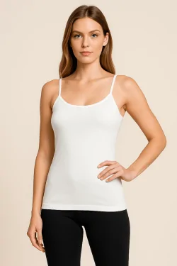 Tanktop aus Baumwolle mit schmalen Schultern – dünn und unsichtbar