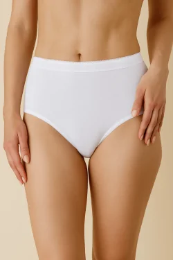 Hochgeschnittene, elastische Baumwollslips (2-Wege-Stretch) – 6er-Pack