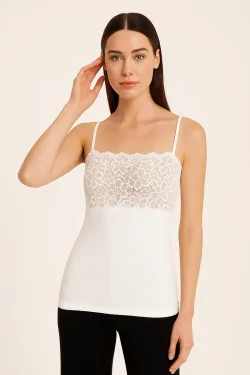 Women's Micromodal Lace Tank Top – Natural and Comfortable