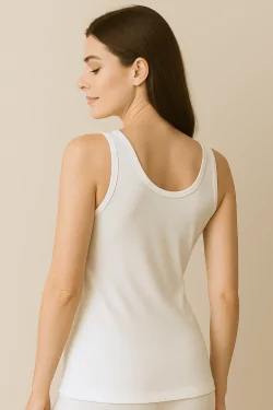 Stretch-Bambus-Tanktop mit breiter Schulter – LADYC
