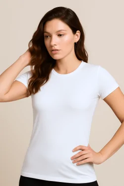 Camiseta de bambú para mujer: suave, transpirable y natural.