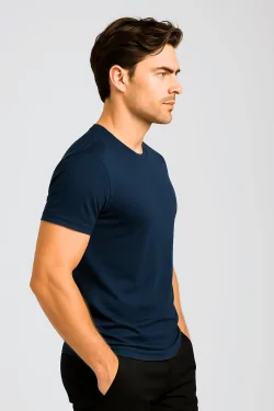 Camiseta de bambú para hombre fresca y transpirable.