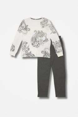 Pyjama femme en jersey doux brossé avec poches