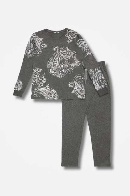 Pyjama femme en jersey doux brossé avec poches