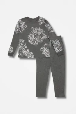 Pyjama femme en jersey doux brossé avec poches