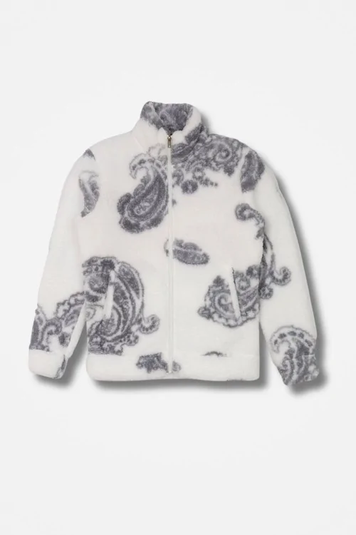 Giacca calda donna in sherpa effetto peluche