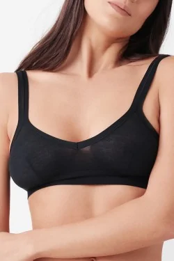 Women's underwired elastic cotton bra