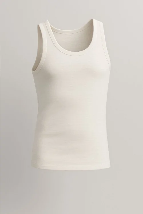 Men's Thermal Vest – Cotton on the Skin, Wool on the Outside