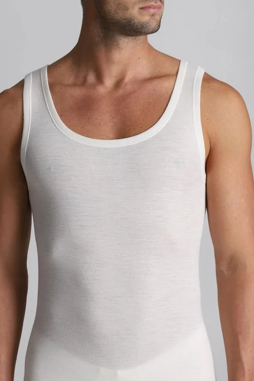 Débardeur homme en laine et Meraklon – Chaud et fin