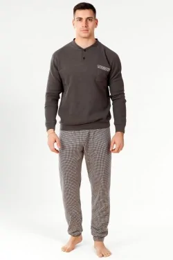 Pijama pesado de invierno para hombre en punto milano ENRICO COVERI