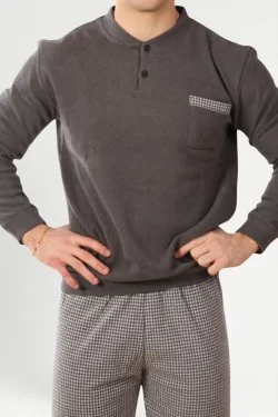Pijama pesado de invierno para hombre en punto milano ENRICO COVERI