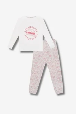 Pyjama ras du cou en jersey de coton de la série JADEA Liquirizia